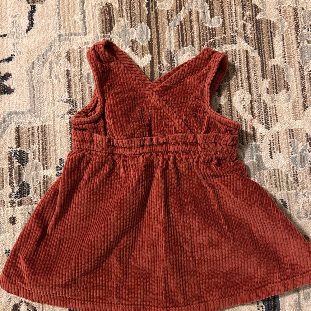 Little Co rust corduroy dress